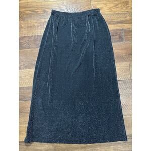 Vintage California Concepts Collection Black Sparkly Maxi Skirt